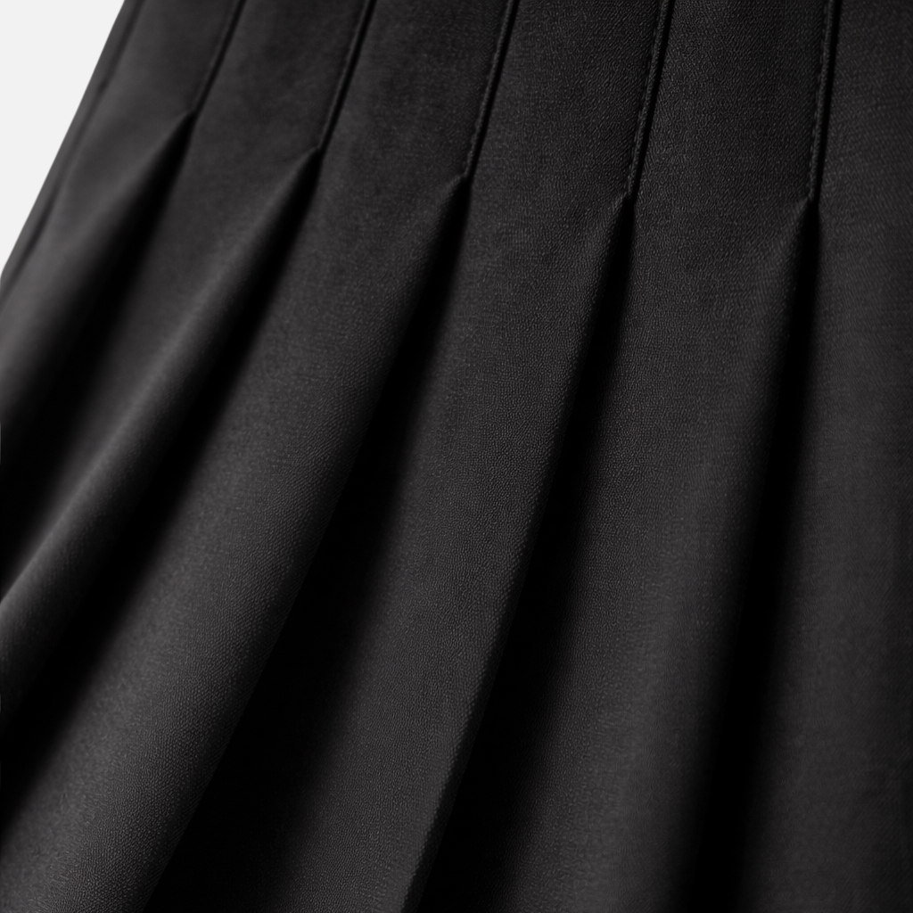 Pleated Midi Skirt with Belted Waist for Women