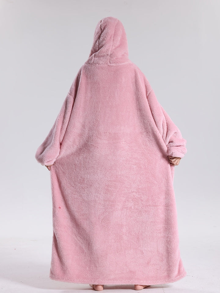 Plush Wearable Cuddle Blanket – Cozy Pullover with Sleeves and Hood for Relaxed Hours 6