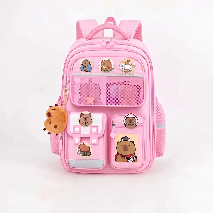 Practical Children's Backpack – Roomy and Adjustable for Comfortable Everyday Life with Capybara Motif 7