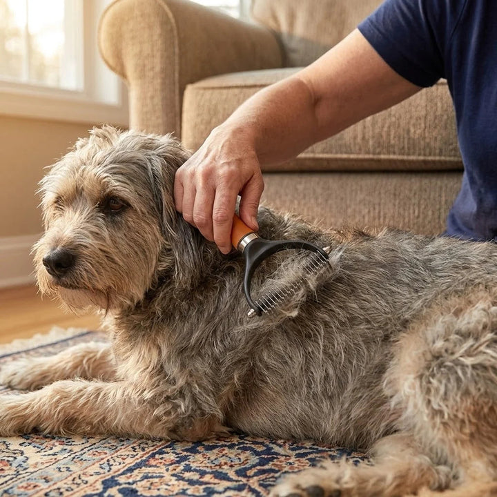 Practical Fur Brush for Dogs – Double-Sided Tool Removes Tangles and Loose Hairs 2