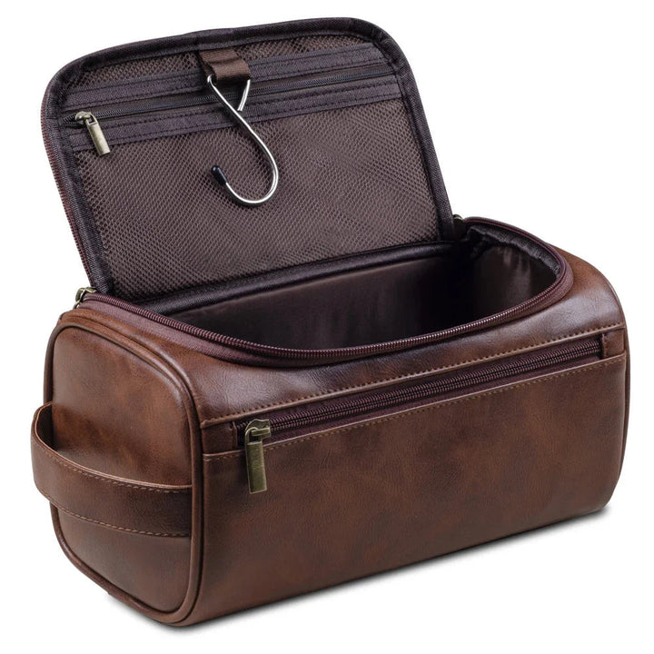 Premium Leather Toiletry Bag – Robust and Water-Repellent Design 1