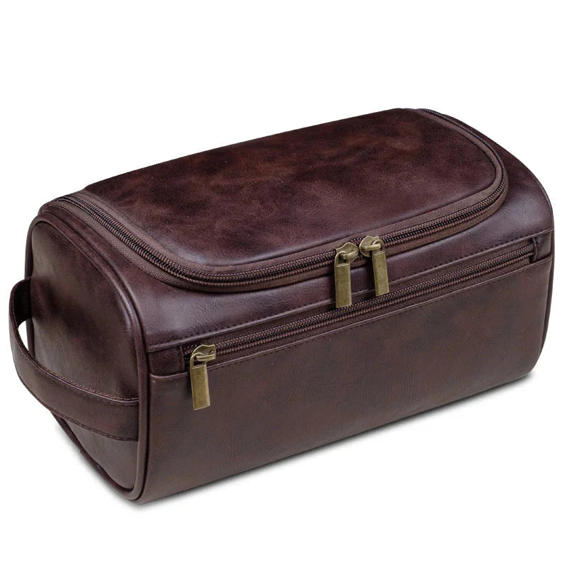 Premium Leather Toiletry Bag – Robust and Water-Repellent Design 4