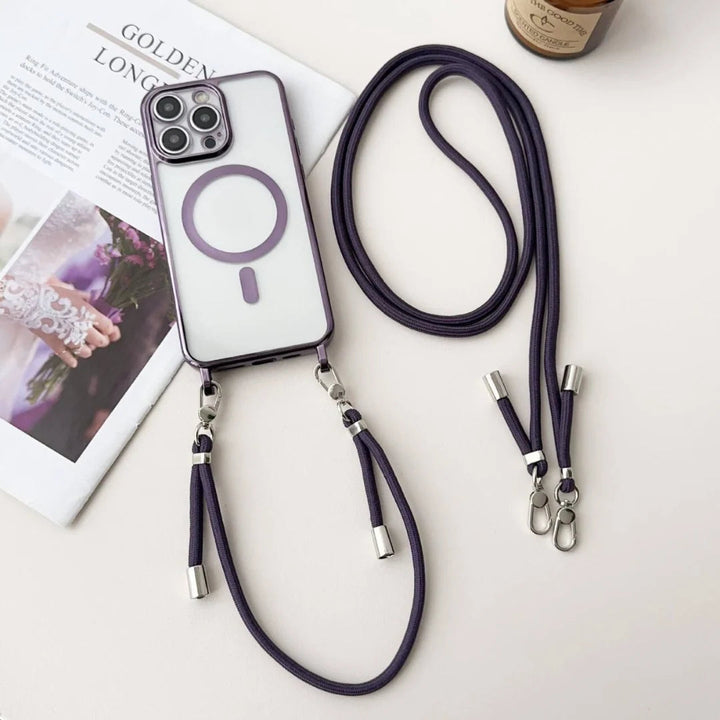 Protective Phone Case with Practical Adjustable Cord – MagSafe-Compatible for iPhone Models 10
