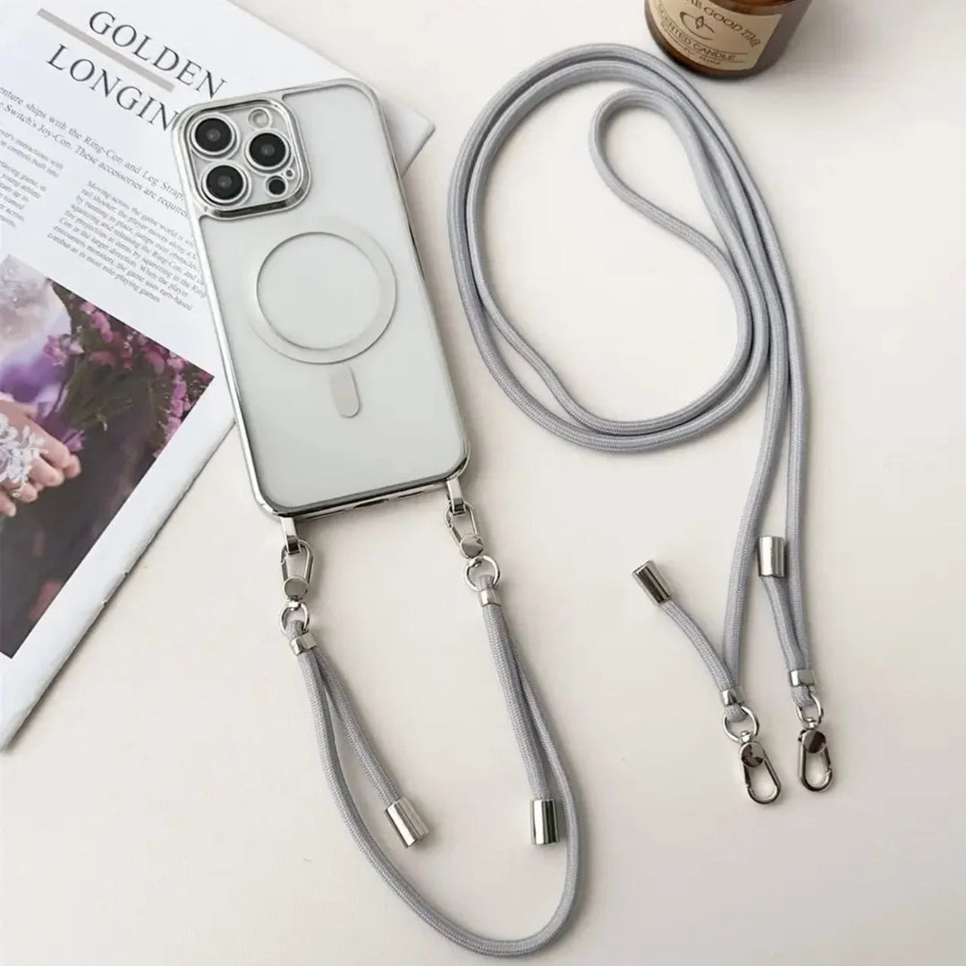 Protective Phone Case with Practical Adjustable Cord – MagSafe-Compatible for iPhone Models 11