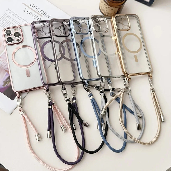 Protective Phone Case with Practical Adjustable Cord – MagSafe-Compatible for iPhone Models 3