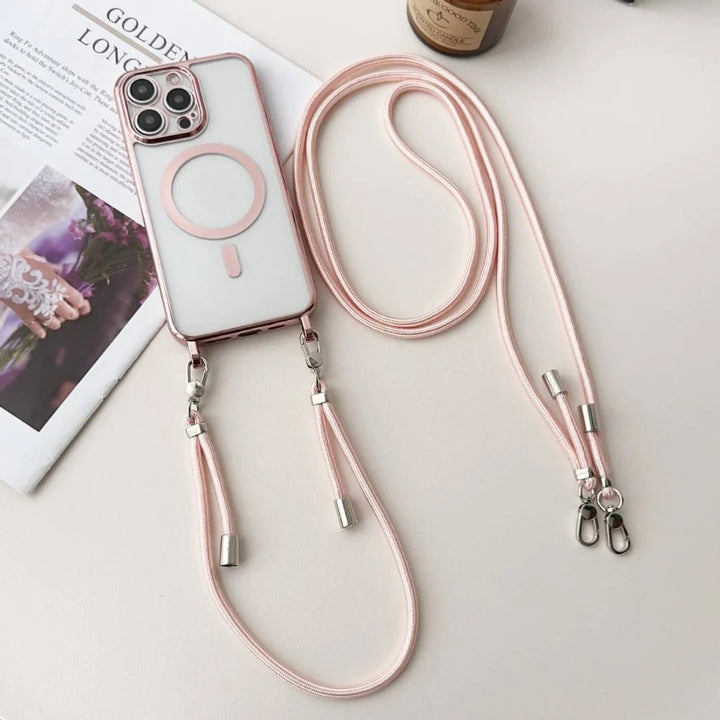 Protective Phone Case with Practical Adjustable Cord – MagSafe-Compatible for iPhone Models 9
