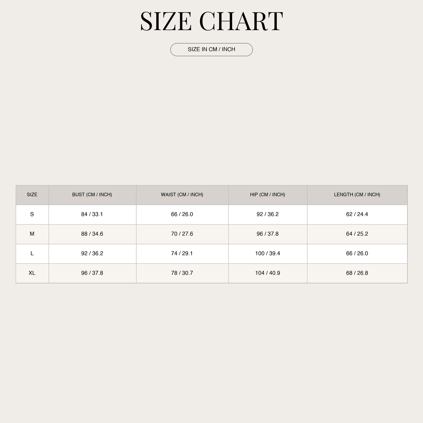 Women's Open Front Cardigan – Soft Knit with Relaxed Fit size chart