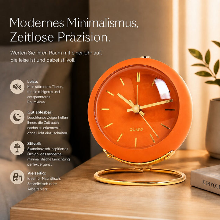 Quiet Analog Alarm Clock – Luminous Hands for Calm Bedroom Nights 8