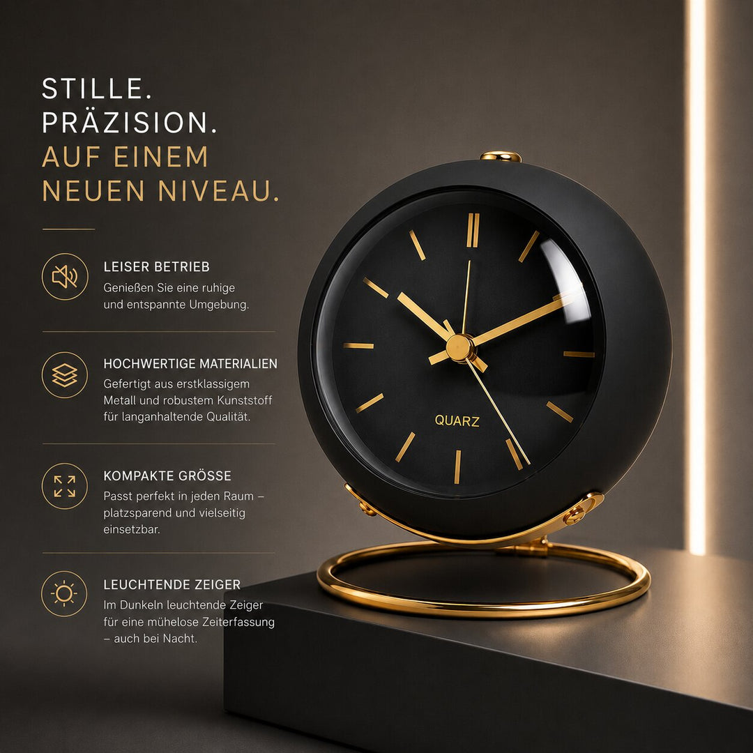Quiet Analog Alarm Clock – Luminous Hands for Calm Bedroom Nights 9