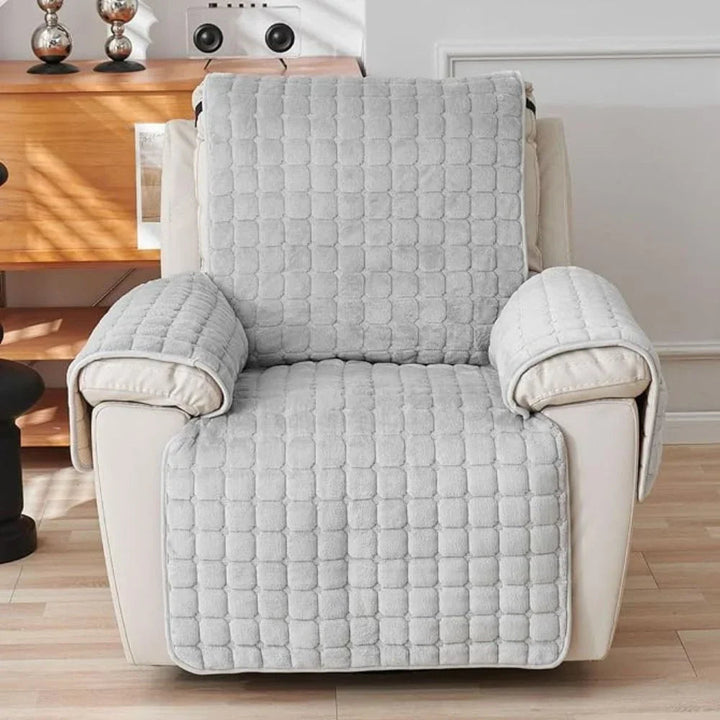 Quilted Armchair Cover – With Side Pocket for Remote Control 5