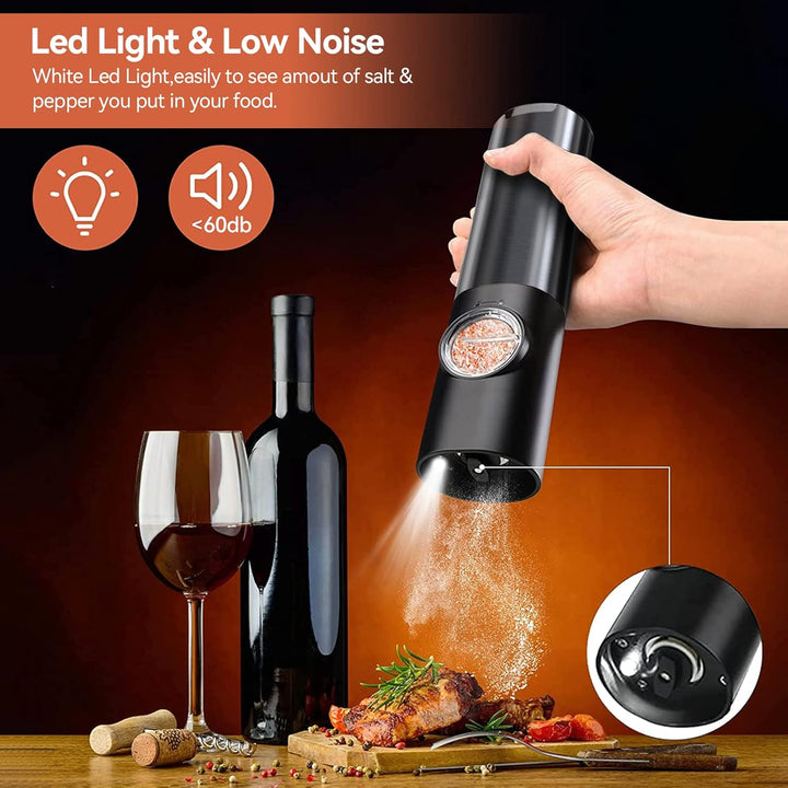 Rechargeable Electric Salt and Pepper Mill Set – Stylish Design 5