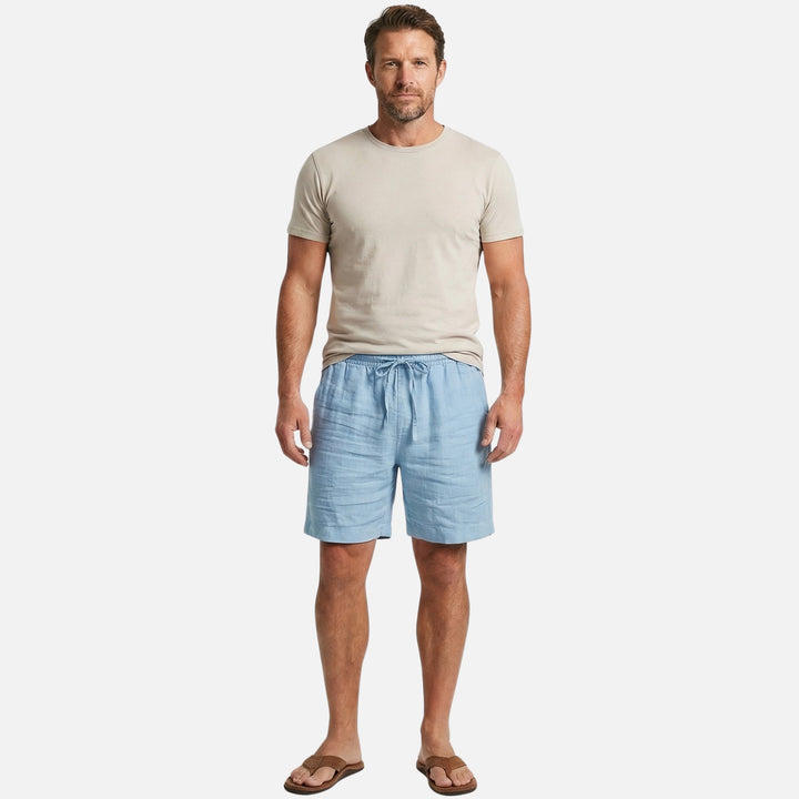Relaxed Cotton Shorts – Elastic Drawstring Waist for Men