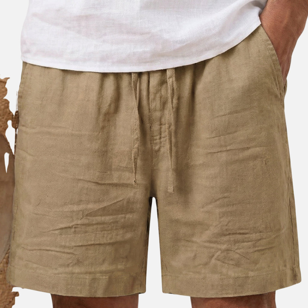 Relaxed Cotton Shorts – Elastic Drawstring Waist for Men