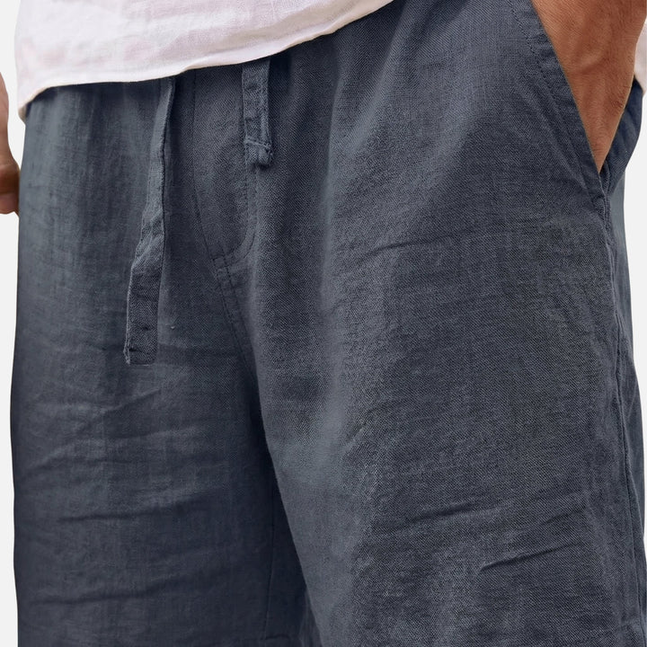 Relaxed Cotton Shorts – Elastic Drawstring Waist for Men