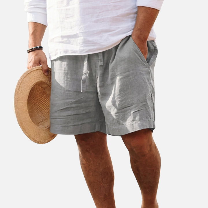 Relaxed Cotton Shorts – Elastic Drawstring Waist for Men