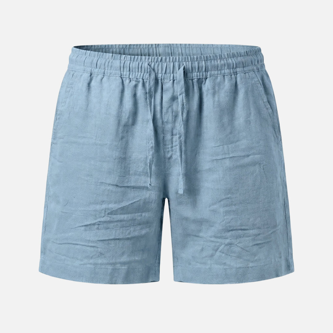 Relaxed Cotton Shorts – Elastic Drawstring Waist for Men