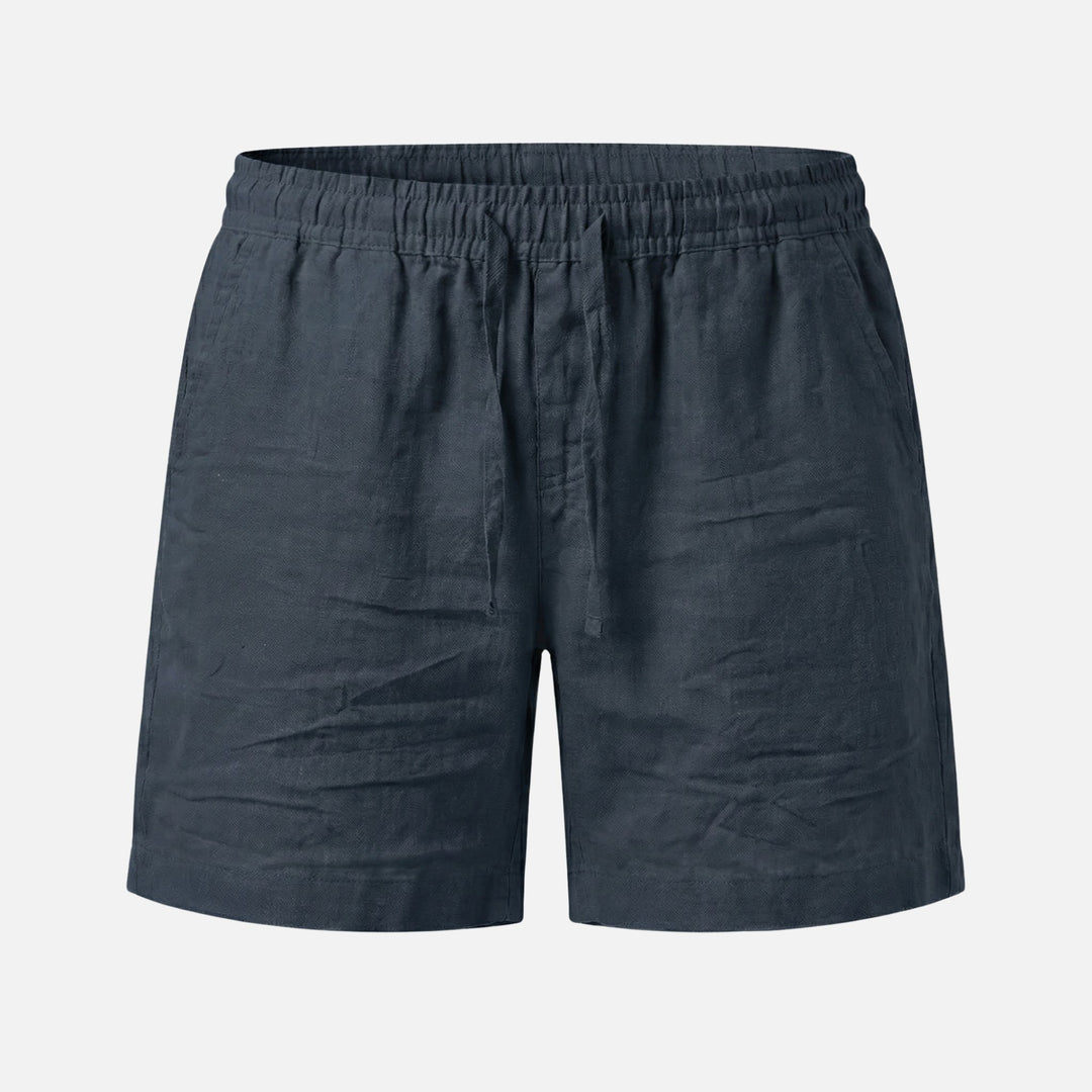Relaxed Cotton Shorts – Elastic Drawstring Waist for Men