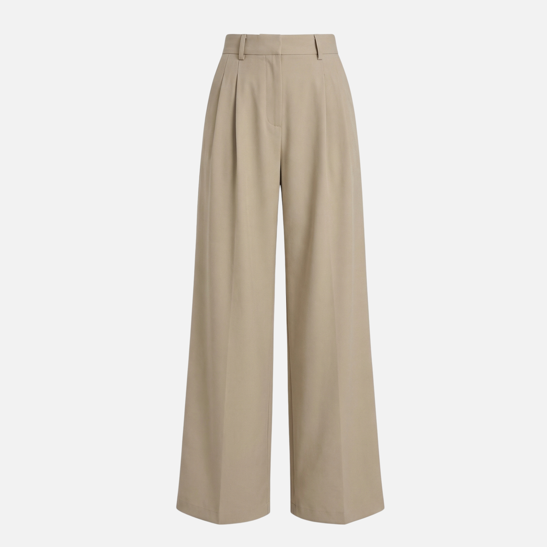 Relaxed Fit Wide Leg Office Pants for Women
