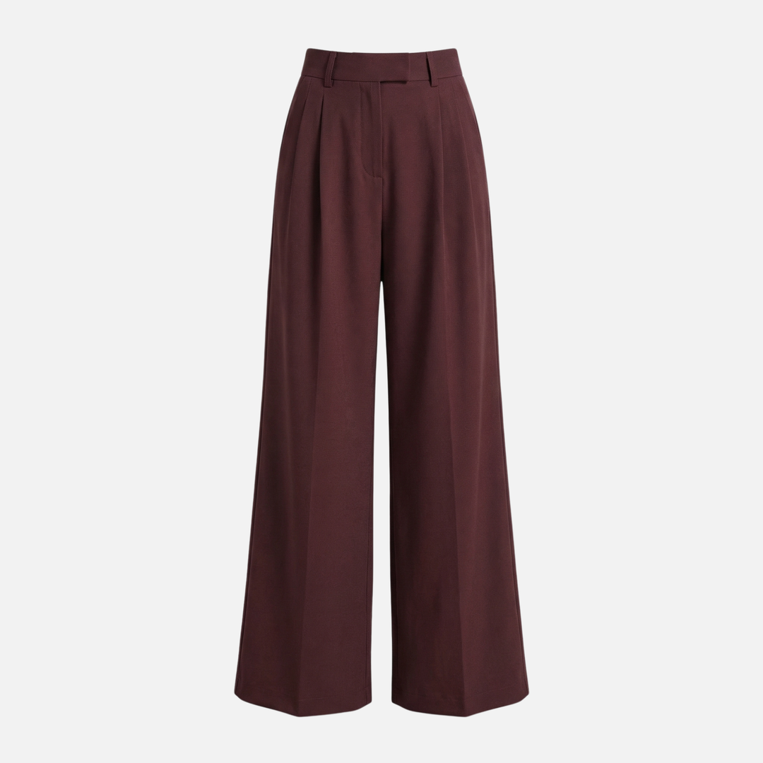 Relaxed Fit Wide Leg Office Pants for Women