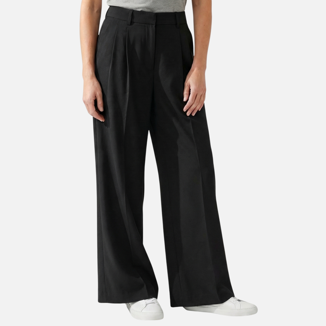 Relaxed Fit Wide Leg Office Pants for Women
