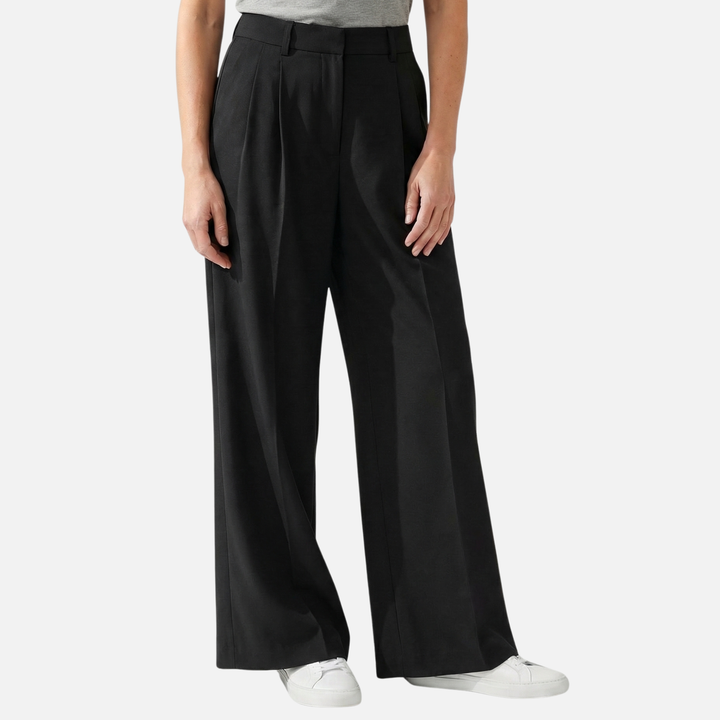 Relaxed Fit Wide Leg Office Pants for Women