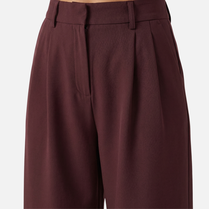 Relaxed Fit Wide Leg Office Pants for Women
