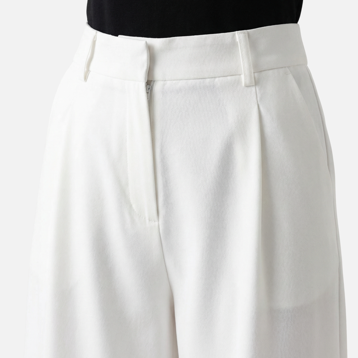 Relaxed Fit Wide Leg Office Pants for Women