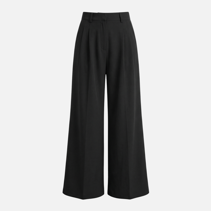 Relaxed Fit Wide Leg Office Pants for Women