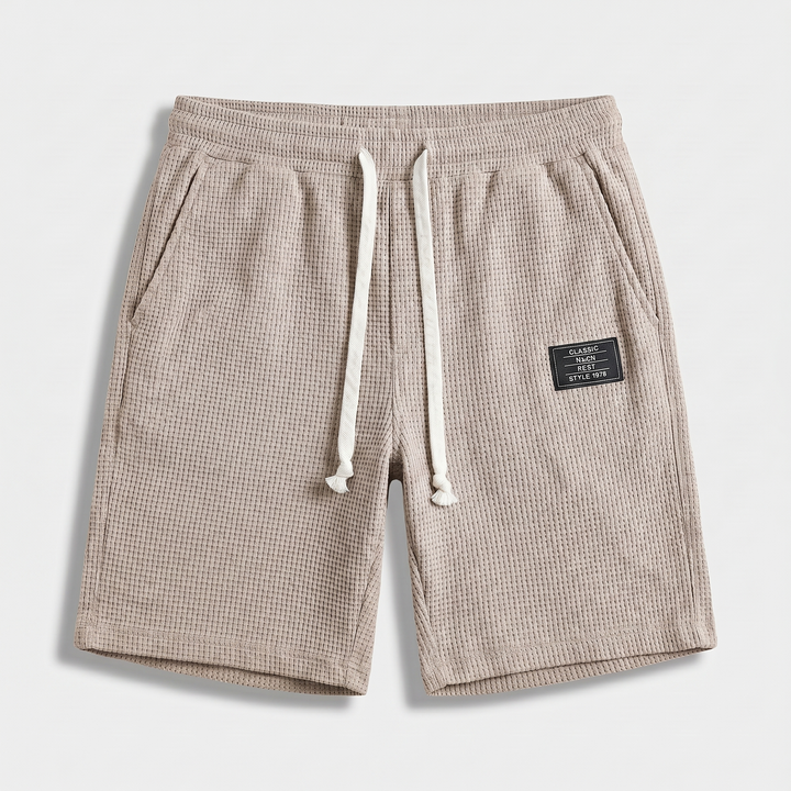 Relaxed Waffle Knit Pull-On Shorts for Men