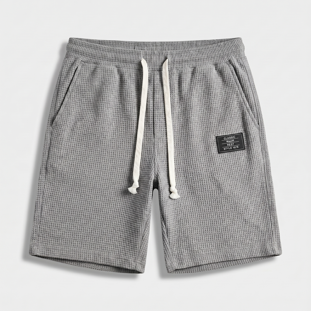 Relaxed Waffle Knit Pull-On Shorts for Men