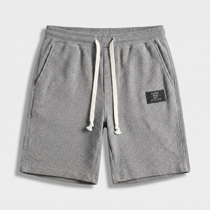 Relaxed Waffle Knit Pull-On Shorts for Men