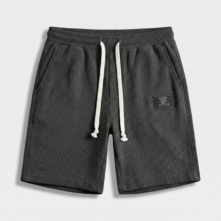 Relaxed Waffle Knit Pull-On Shorts for Men