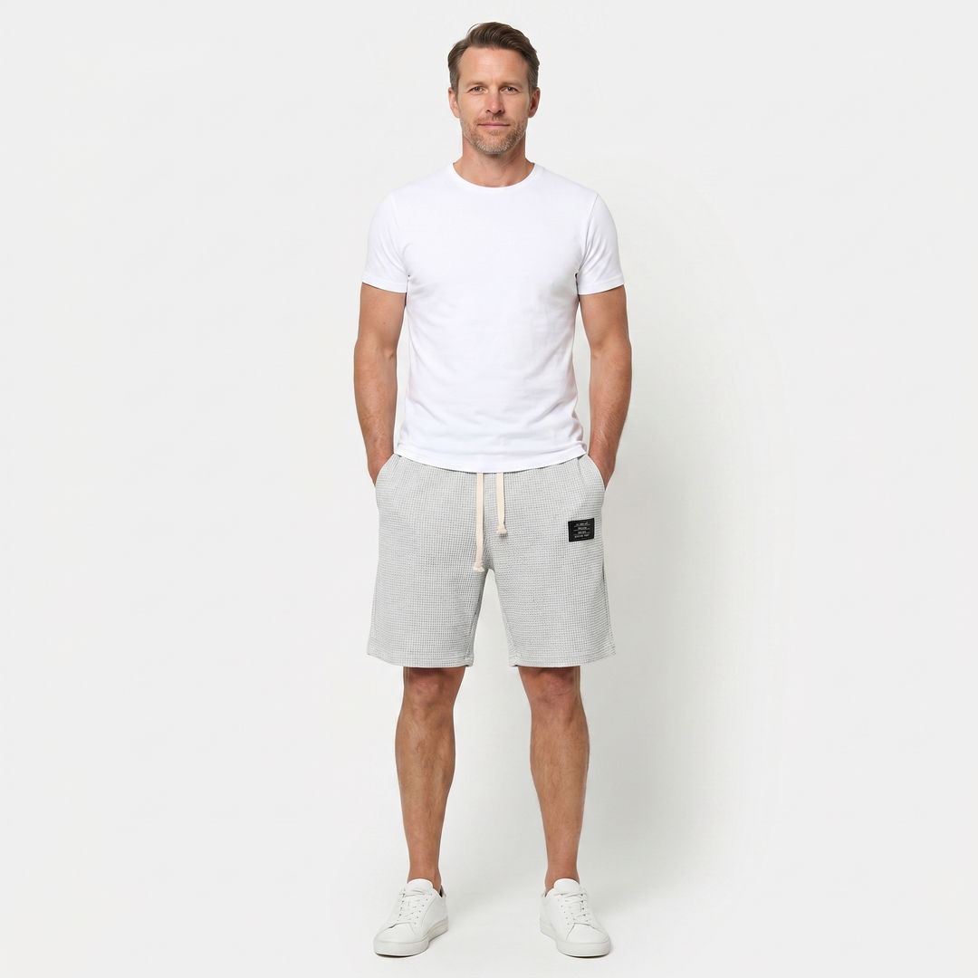 Relaxed Waffle Knit Pull-On Shorts for Men
