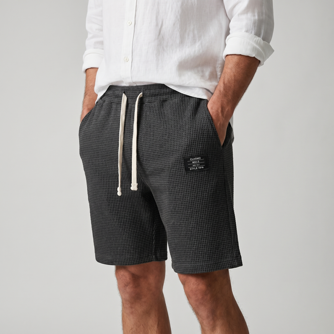 Relaxed Waffle Knit Pull-On Shorts for Men