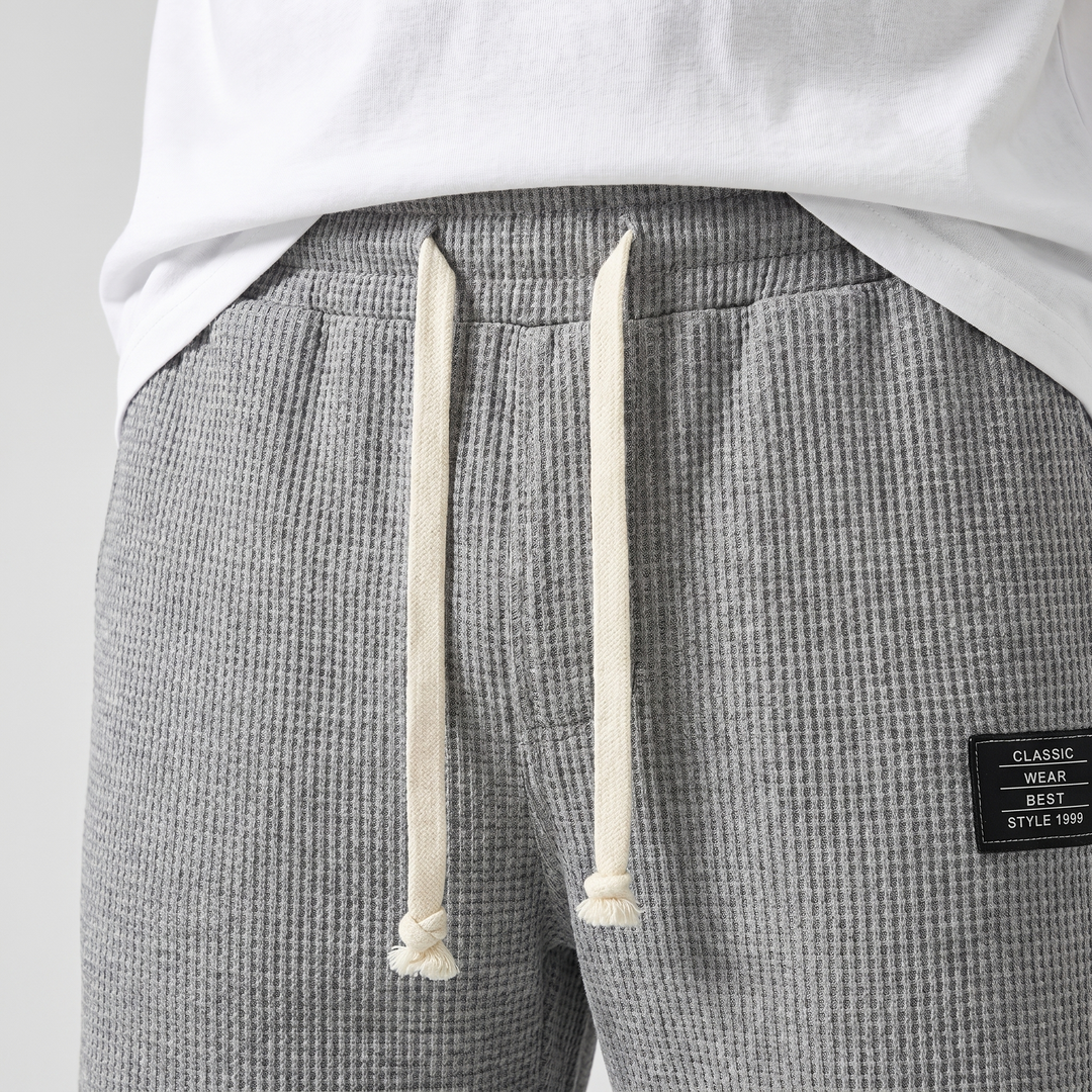 Relaxed Waffle Knit Pull-On Shorts for Men