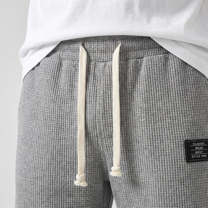 Relaxed Waffle Knit Pull-On Shorts for Men