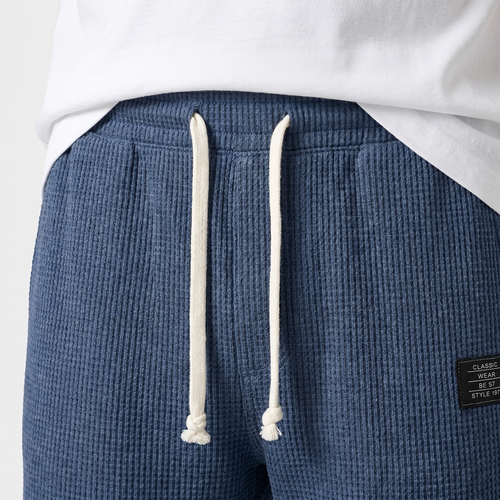 Relaxed Waffle Knit Pull-On Shorts for Men