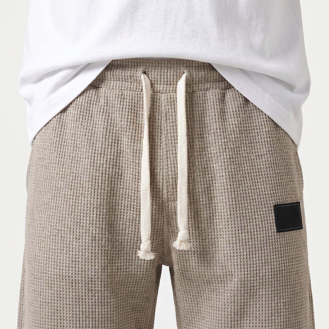 Relaxed Waffle Knit Pull-On Shorts for Men