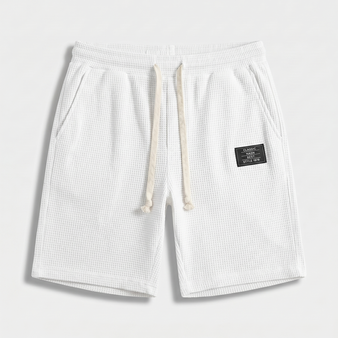 Relaxed Waffle Knit Pull-On Shorts for Men