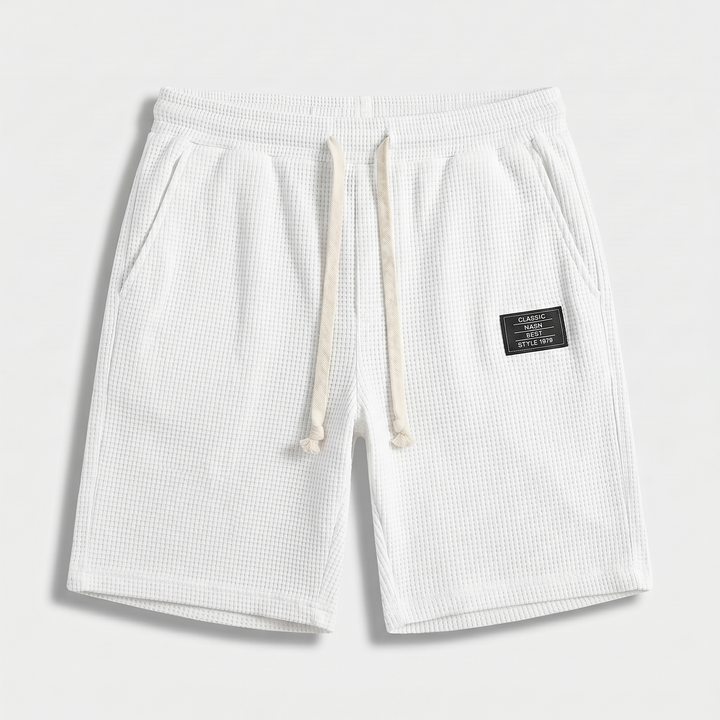 Relaxed Waffle Knit Pull-On Shorts for Men