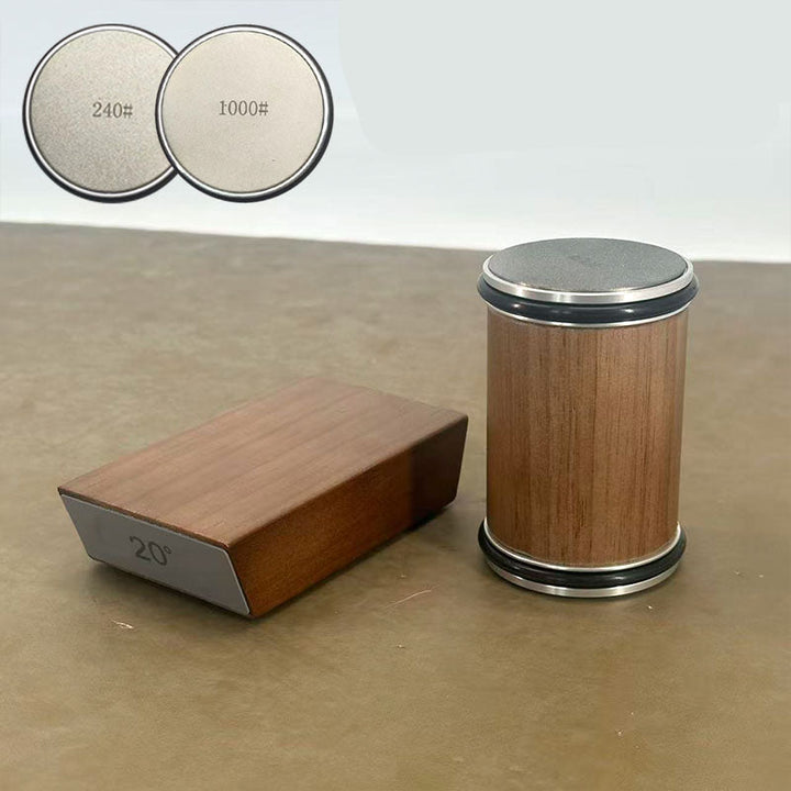 Rolling Knife Sharpener Set – Precise Design with Diamond Sharpener and Wooden Platform 11