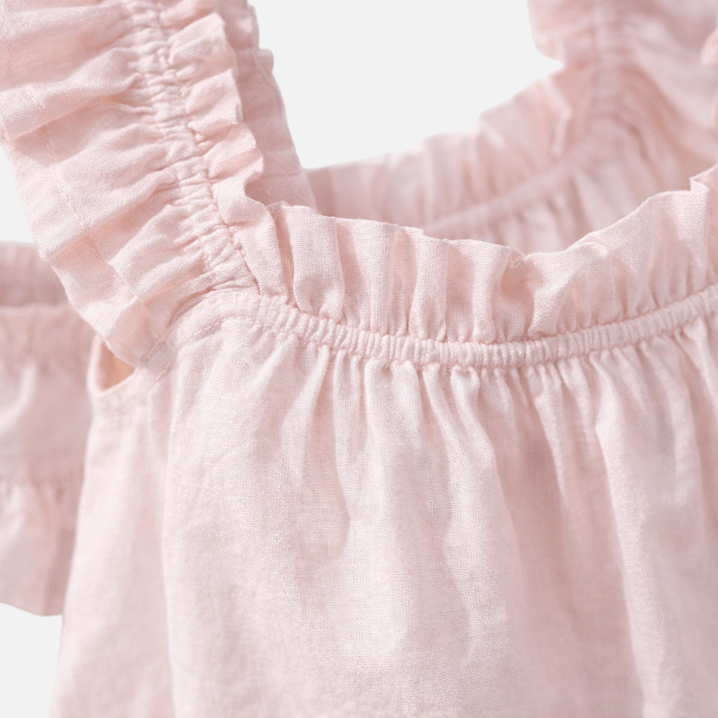 Ruffled Strap Top and Shorts Set with Ruffled Hem for Women