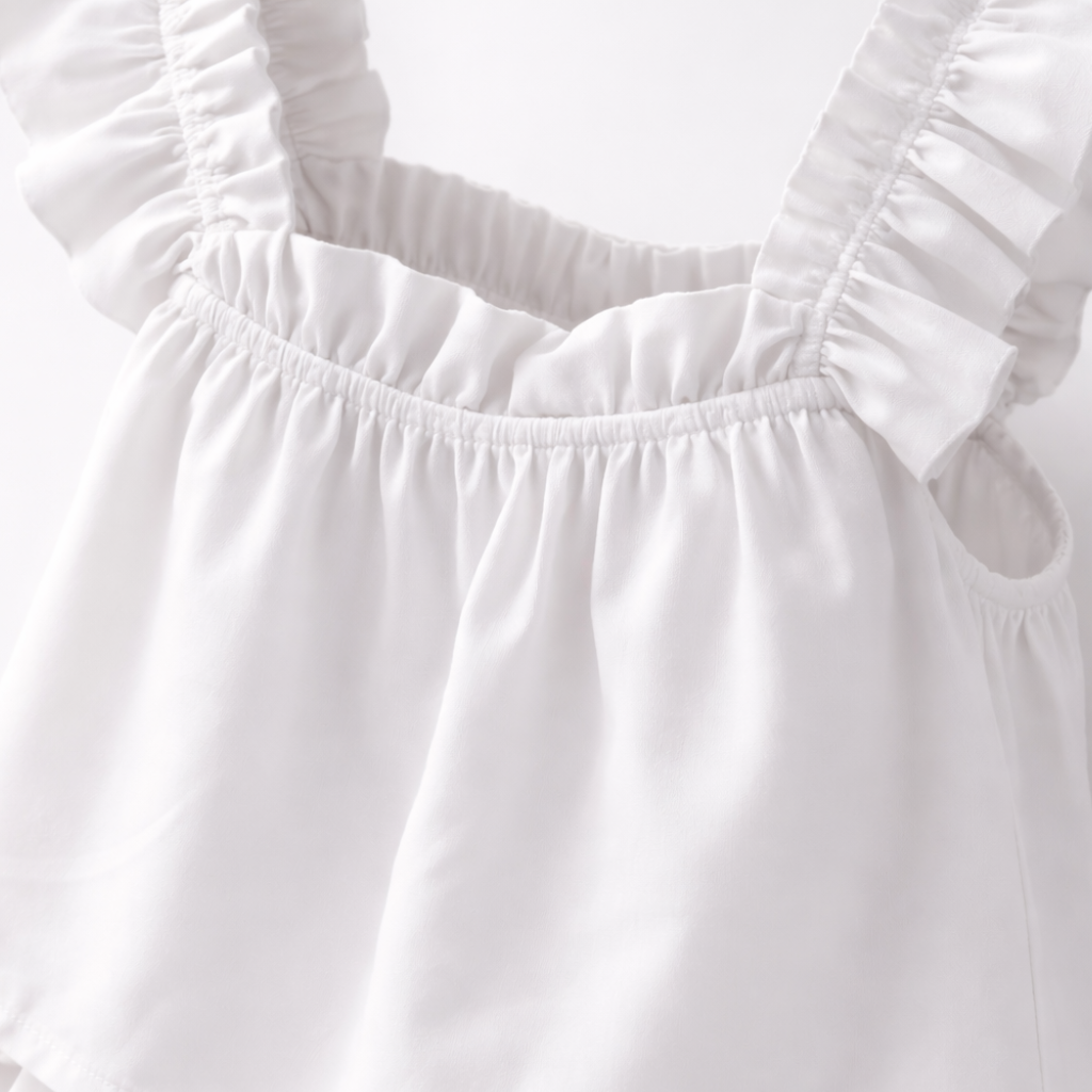 Ruffled Strap Top and Shorts Set with Ruffled Hem for Women