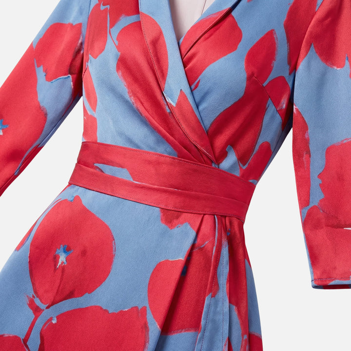 Satin V-Neck Tie-Waist Maxi Dress for Women