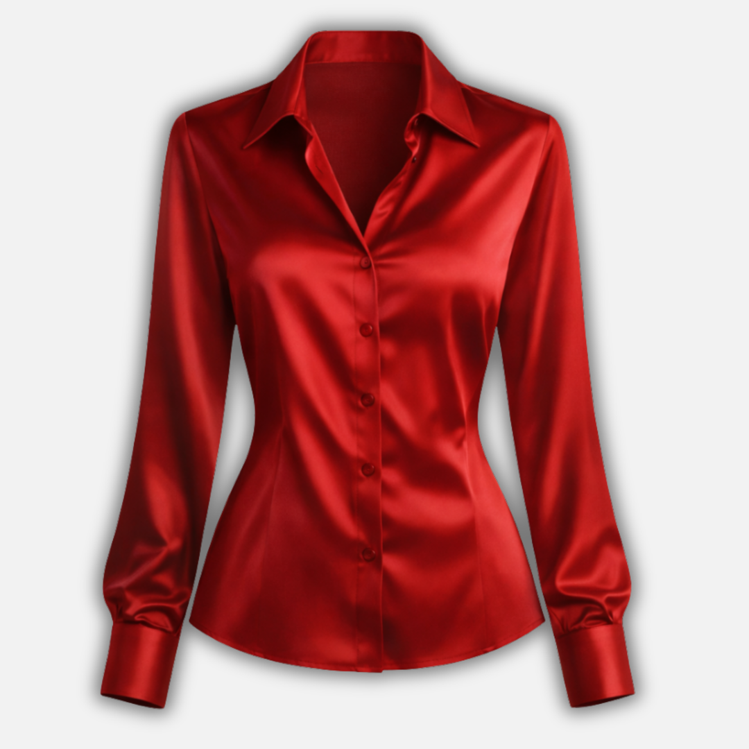 Satin finish Blouse with Long Sleeves for Women
