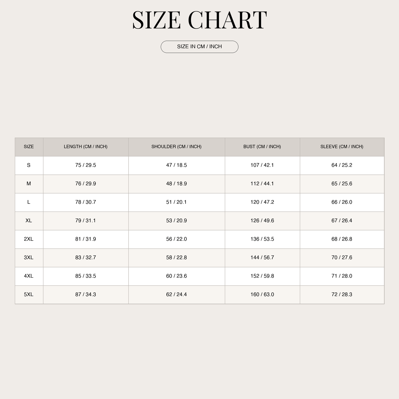 Women's Floral Shirt – Marine Life Print with 3/4 Sleeves size chart