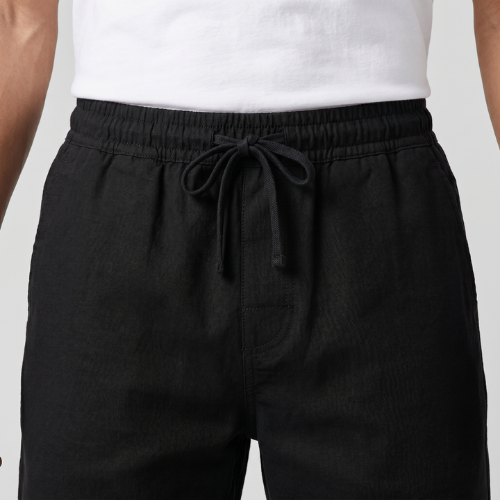 Shorts, Relaxed Fit Linen Capri Pants for Everyday Wear for Men