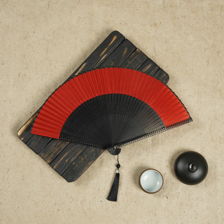 Silk and Bamboo Folding Fan – Handheld Fan for Warm Days 14