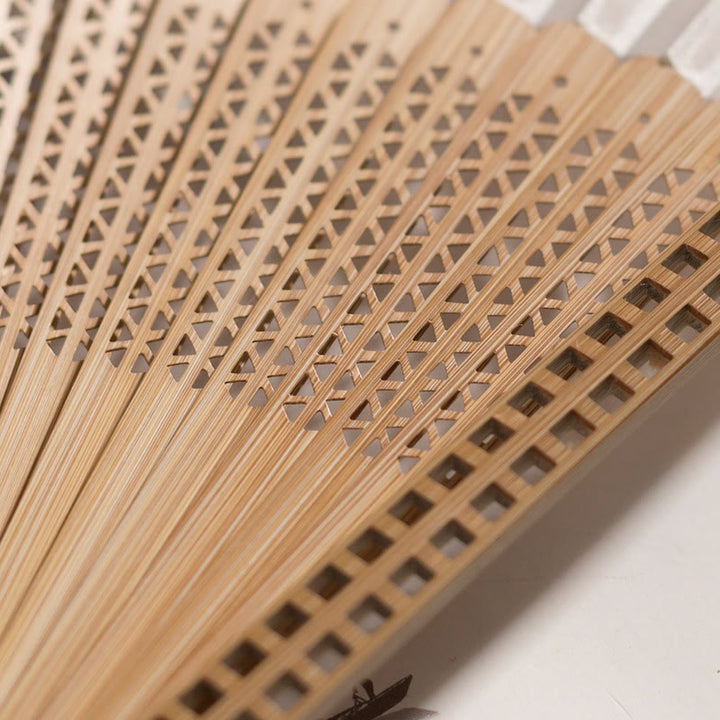 Silk and Bamboo Folding Fan – Handheld Fan for Warm Days 8