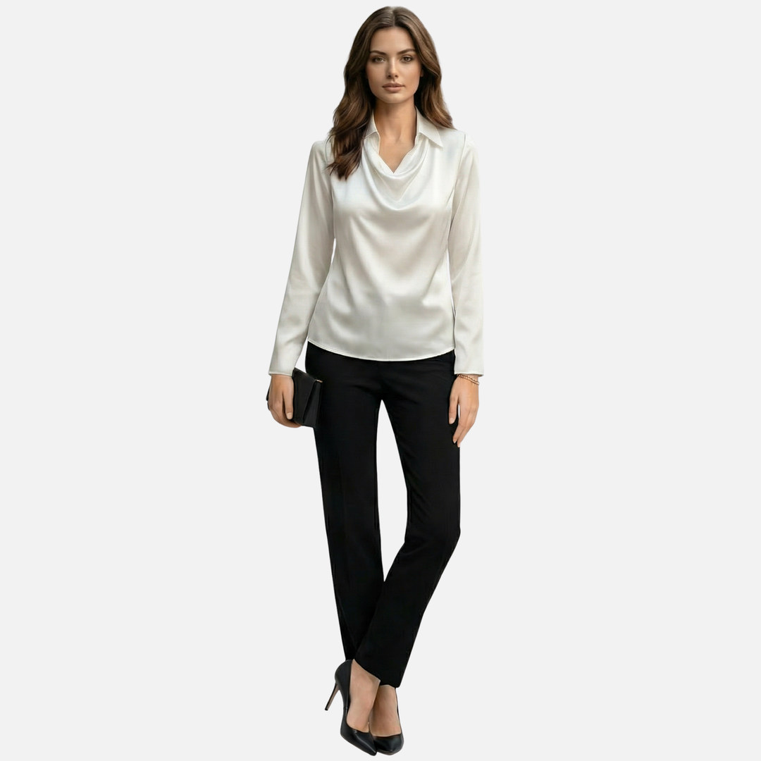 Slim Fit Blouse with Long Sleeves for Women